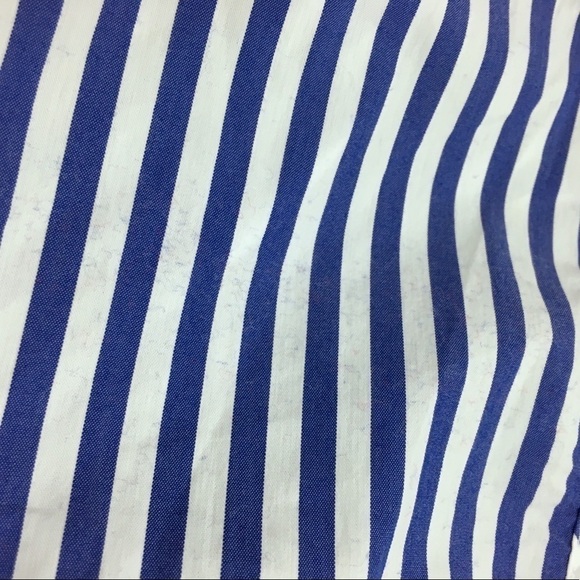 NEW YORK & COMPANY Dress Puff Sleeve Stripe Classic Preppy Pinstripe Medium - Picture 10 of 15